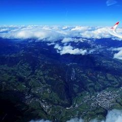 Flugwegposition um 12:07:17: Aufgenommen in der Nähe von Gemeinde Radstadt, Österreich in 4799 Meter